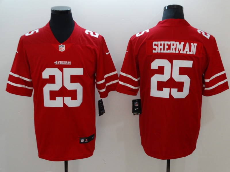 Men's San Francisco 49ers Richard Sherman #25 Red Jersey